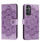 Custodia in pelle per telefono con motivo in rilievo Sun Mandala, For Samsung Galaxy A24 4G, For Samsung Galaxy M13 5G, For Samsung  Galaxy A23