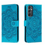 Custodia in pelle per telefono con motivo in rilievo Sun Mandala, For Samsung Galaxy A24 4G, For Samsung Galaxy M13 5G, For Samsung  Galaxy A23