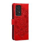 Custodia in pelle per telefono con motivo in rilievo Sun Mandala, For Samsung Galaxy A53 5G, For Samsung Galaxy A73 5G, For Samsung Galaxy A03 Core