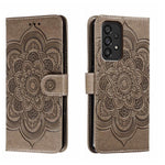 Custodia in pelle per telefono con motivo in rilievo Sun Mandala, For Samsung Galaxy A53 5G, For Samsung Galaxy A73 5G, For Samsung Galaxy A03 Core