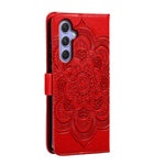 Custodia in pelle per telefono con motivo in rilievo Sun Mandala, For Samsung Galaxy A55, For Samsung  Galaxy A15, For Samsung Galaxy S23 FE