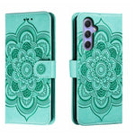Custodia in pelle per telefono con motivo in rilievo Sun Mandala, For Samsung Galaxy A55, For Samsung  Galaxy A15, For Samsung Galaxy S23 FE