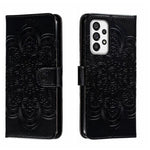 Custodia in pelle per telefono con motivo in rilievo Sun Mandala, For Samsung Galaxy A53 5G, For Samsung Galaxy A73 5G, For Samsung Galaxy A03 Core