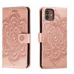 Custodia in pelle per telefono con motivo in rilievo Sun Mandala, For Samsung Galaxy A24 4G, For Samsung Galaxy M13 5G, For Samsung  Galaxy A23