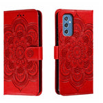 Custodia in pelle per telefono con motivo in rilievo Sun Mandala, For Samsung Galaxy M52 5G, For Samsung Galaxy A13 5G, For Samsung  Galaxy A03S