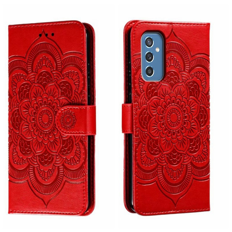 Custodia in pelle per telefono con motivo in rilievo Sun Mandala, For Samsung Galaxy M52 5G, For Samsung Galaxy A13 5G, For Samsung  Galaxy A03S