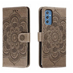 Custodia in pelle per telefono con motivo in rilievo Sun Mandala, For Samsung Galaxy M52 5G, For Samsung Galaxy A13 5G, For Samsung  Galaxy A03S