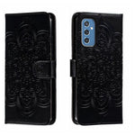 Custodia in pelle per telefono con motivo in rilievo Sun Mandala, For Samsung Galaxy M52 5G, For Samsung Galaxy A13 5G, For Samsung  Galaxy A03S