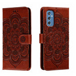 Custodia in pelle per telefono con motivo in rilievo Sun Mandala, For Samsung Galaxy M52 5G, For Samsung Galaxy A13 5G, For Samsung  Galaxy A03S