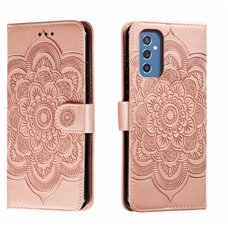 Custodia in pelle per telefono con motivo in rilievo Sun Mandala, For Samsung Galaxy M52 5G, For Samsung Galaxy A13 5G, For Samsung  Galaxy A03S