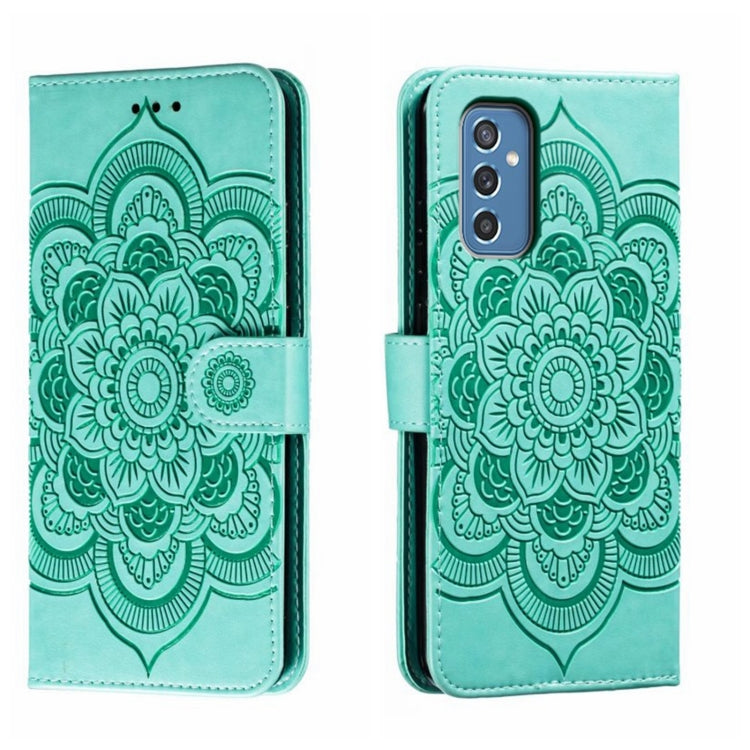 Custodia in pelle per telefono con motivo in rilievo Sun Mandala, For Samsung Galaxy M52 5G, For Samsung Galaxy A13 5G, For Samsung  Galaxy A03S