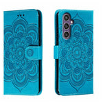 Custodia in pelle per telefono con motivo in rilievo Sun Mandala, For Samsung Galaxy A55, For Samsung  Galaxy A15, For Samsung Galaxy S23 FE