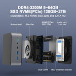 Mini computer con processore GXMO H90 Windows 11 Intel Core i7 11390H, Without RAM & SSD, 16GB+512GB