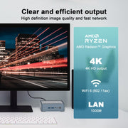 Mini computer con processore GXMO U58 Windows 11 AMD Ryzen 7-5800U 8 core, Without RAM & SSD, 16GB+512GB