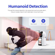 ESCAM QF104 Videochiamata con un clic 3MP Rilevamento umanoide interno Allarme acustico Versione notturna a colori Telecamera Smart WiFi, AU Plug, US Plug, UK Plug, EU Plug
