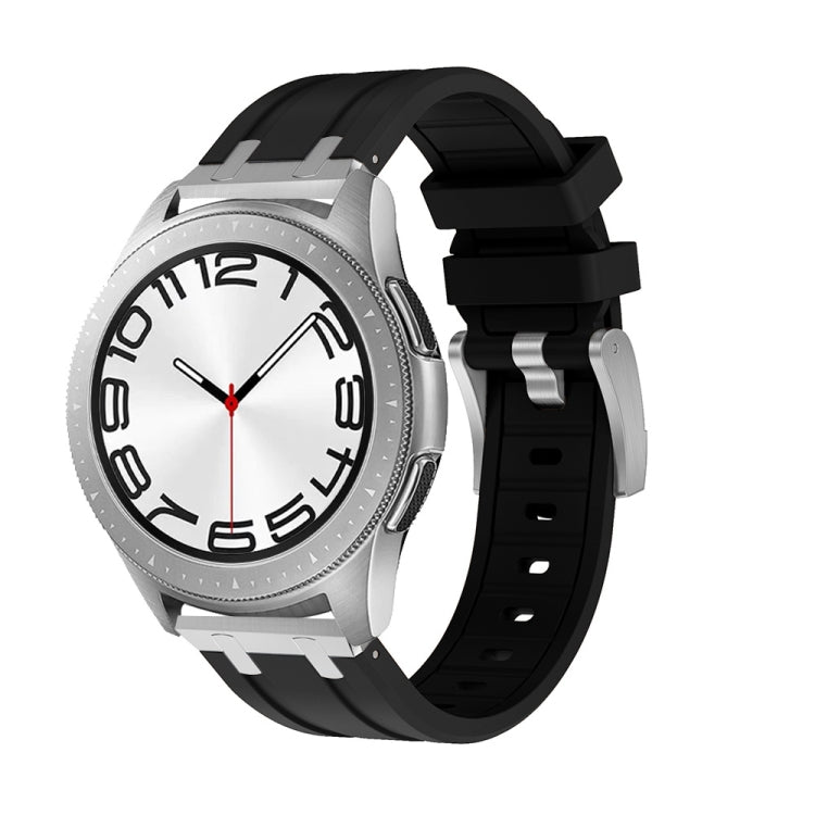 Cinturino per orologio in silicone a testa piatta, 20mm, 22mm