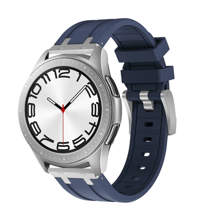 Cinturino per orologio in silicone a testa piatta, 20mm, 22mm