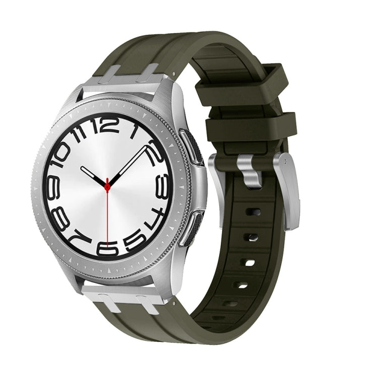 Cinturino per orologio in silicone a testa piatta, 20mm, 22mm