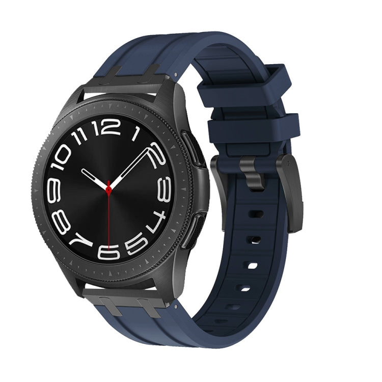Cinturino per orologio in silicone a testa piatta, 20mm, 22mm