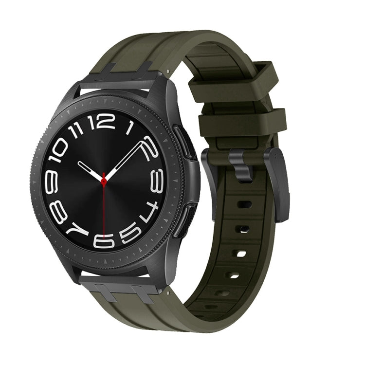 Cinturino per orologio in silicone a testa piatta, 20mm, 22mm