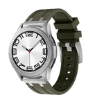 Cinturino per orologio in silicone a testa piatta, 20mm, 22mm