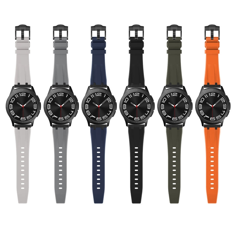 Cinturino per orologio in silicone a testa piatta, 20mm, 22mm