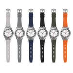 Cinturino per orologio in silicone a testa piatta, 20mm, 22mm