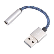 Adattatore audio USB maschio a femmina da 3,5 mm con trama intrecciata