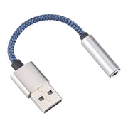 Adattatore audio USB maschio a femmina da 3,5 mm con trama intrecciata