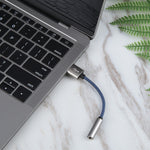 Adattatore audio USB maschio a femmina 3,5 mm intrecciato