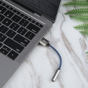 Adattatore audio USB maschio a femmina da 3,5 mm con trama intrecciata