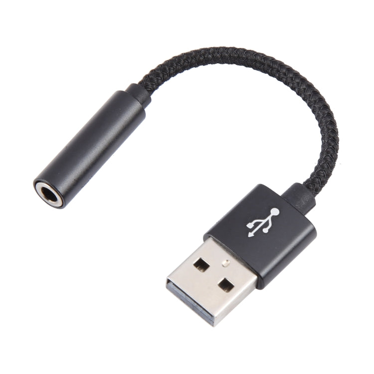 Adattatore audio USB maschio a femmina 3,5 mm intrecciato