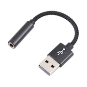 Adattatore audio USB maschio a femmina da 3,5 mm con trama intrecciata