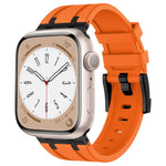 Cinturino per orologio in silicone liquido a grana di pietra, For Apple Watch SE 2023 44mm, For Apple Watch Ultra 2 49mm