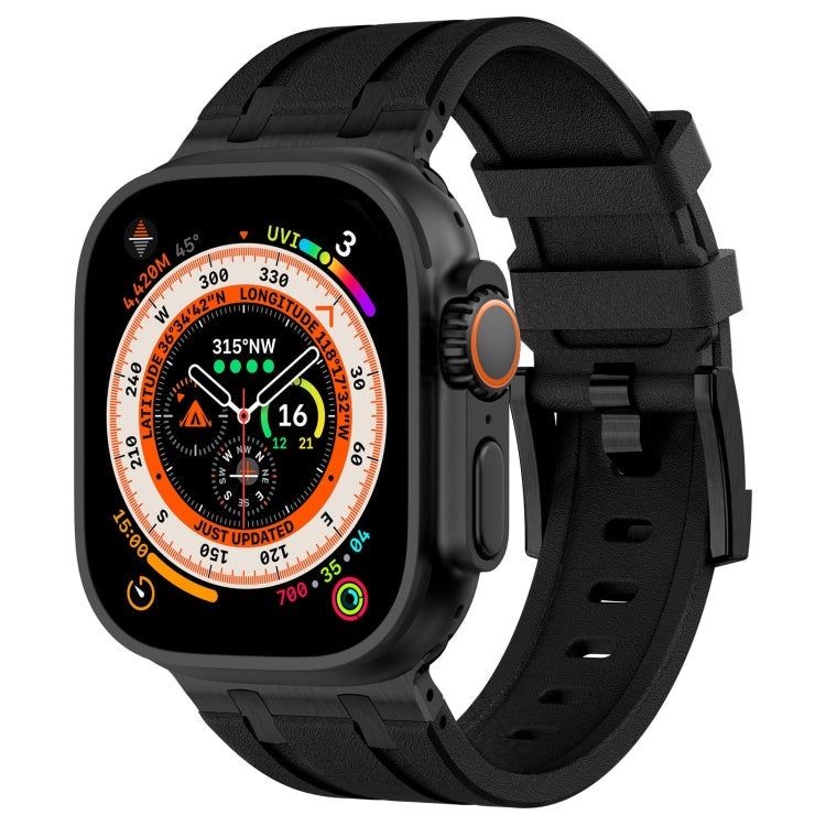 Cinturino per orologio in silicone liquido a grana di pietra, For Apple Watch SE 2023 44mm, For Apple Watch Ultra 2 49mm