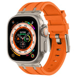 Cinturino per orologio in silicone liquido a grana di pietra, For Apple Watch SE 2023 44mm, For Apple Watch Ultra 2 49mm