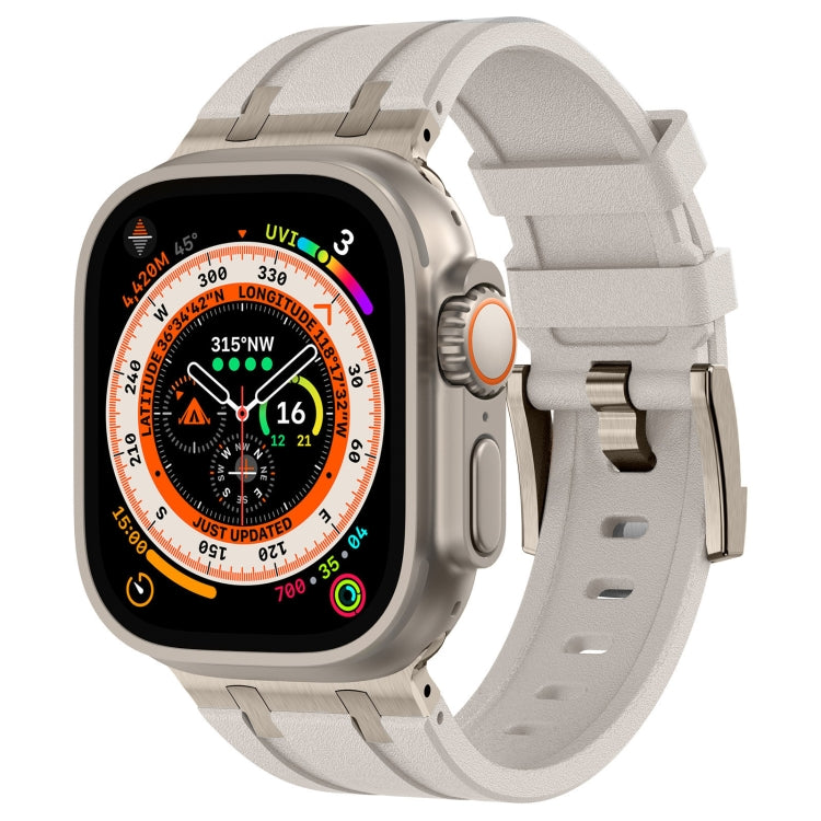 Cinturino per orologio in silicone liquido a grana di pietra, For Apple Watch SE 2023 44mm, For Apple Watch Ultra 2 49mm