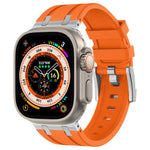 Cinturino per orologio in silicone liquido a grana di pietra, For Apple Watch SE 2023 44mm, For Apple Watch Ultra 2 49mm