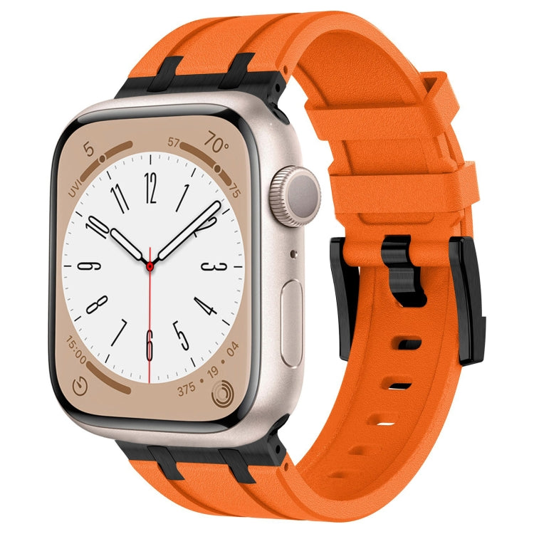 Cinturino per orologio in silicone liquido a grana di pietra, For Apple Watch Series 9 45mm, For Apple Watch Ultra 49mm