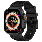 Cinturino per orologio in silicone liquido a grana di pietra, For Apple Watch Series 9 45mm, For Apple Watch Ultra 49mm