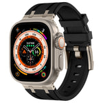 Cinturino per orologio in silicone liquido a grana di pietra, For Apple Watch Series 9 45mm, For Apple Watch Ultra 49mm