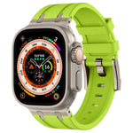Cinturino per orologio in silicone liquido a grana di pietra, For Apple Watch Series 9 45mm, For Apple Watch Ultra 49mm