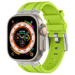 Cinturino per orologio in silicone liquido a grana di pietra, For Apple Watch Series 9 45mm, For Apple Watch Ultra 49mm