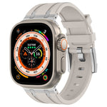 Cinturino per orologio in silicone liquido a grana di pietra, For Apple Watch Series 9 45mm, For Apple Watch Ultra 49mm