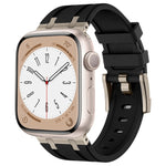 Cinturino per orologio in silicone liquido a grana di pietra, For Apple Watch Series 7 45mm, For Apple Watch SE 44mm