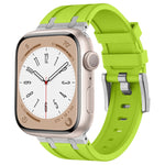 Cinturino per orologio in silicone liquido a grana di pietra, For Apple Watch Series 7 45mm, For Apple Watch SE 44mm