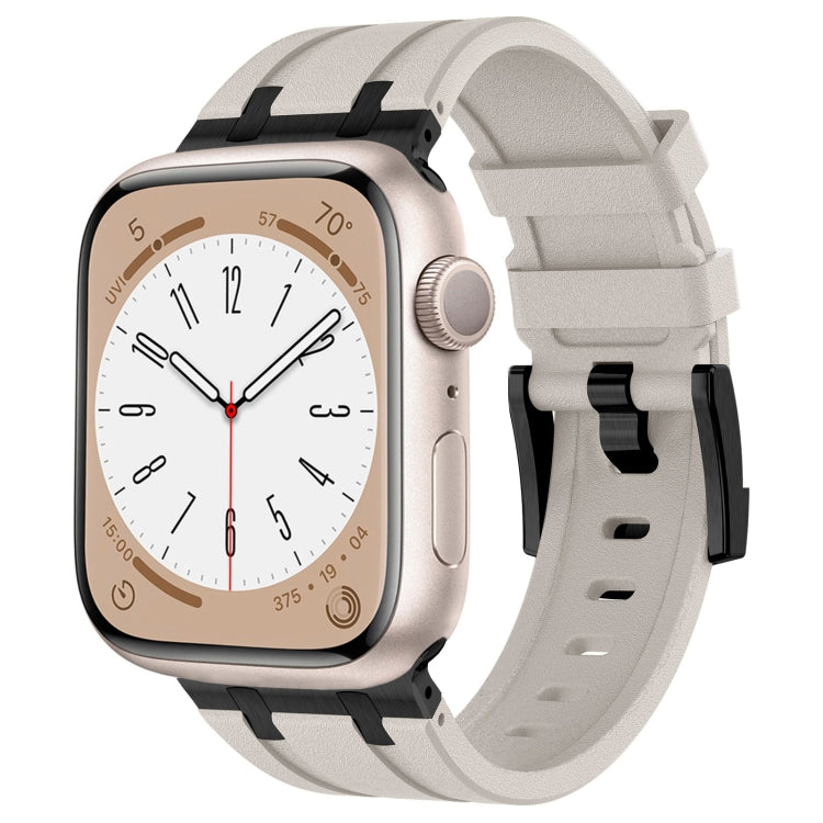 Cinturino per orologio in silicone liquido a grana di pietra, For Apple Watch Series 6 44mm, For Apple Watch Series 5 44mm