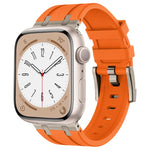 Cinturino per orologio in silicone liquido a grana di pietra, For Apple Watch Series 6 44mm, For Apple Watch Series 5 44mm