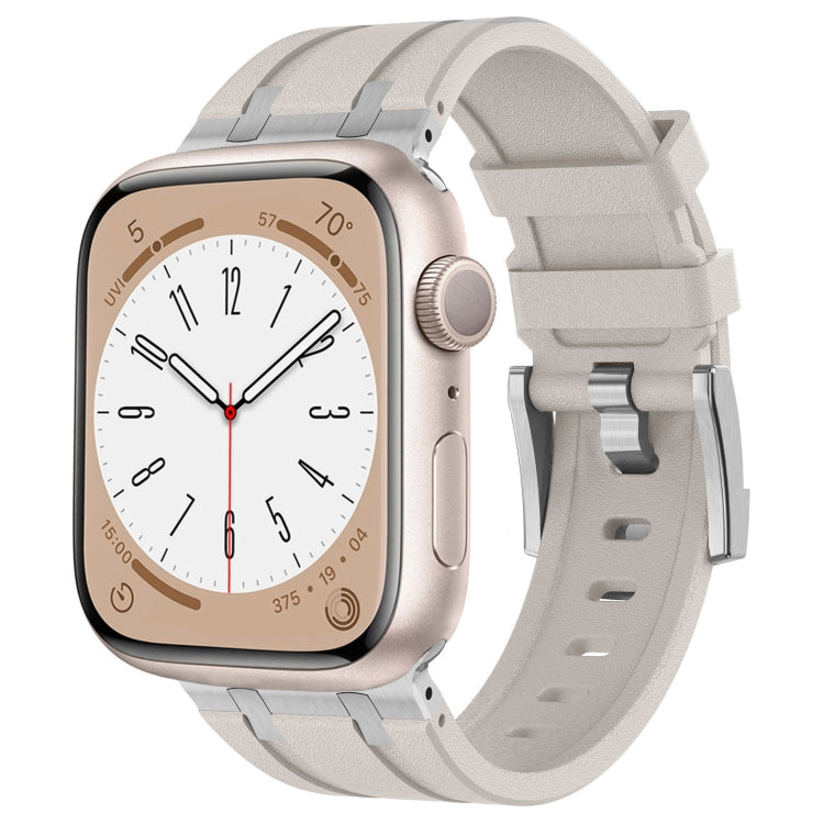 Cinturino per orologio in silicone liquido a grana di pietra, For Apple Watch Series 6 44mm, For Apple Watch Series 5 44mm