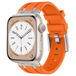 Cinturino per orologio in silicone liquido a grana di pietra, For Apple Watch Series 6 44mm, For Apple Watch Series 5 44mm